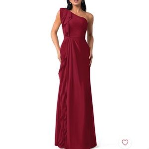 Azazie Sharon Dress in Burgundy